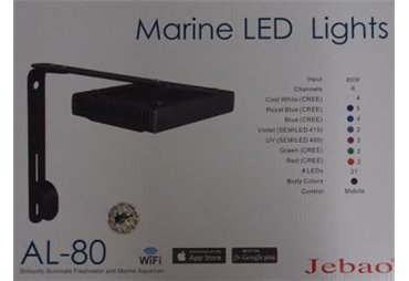 Jebao LED AL-80 Display Controller Coral Marine Lamp, osvětlení 80 W